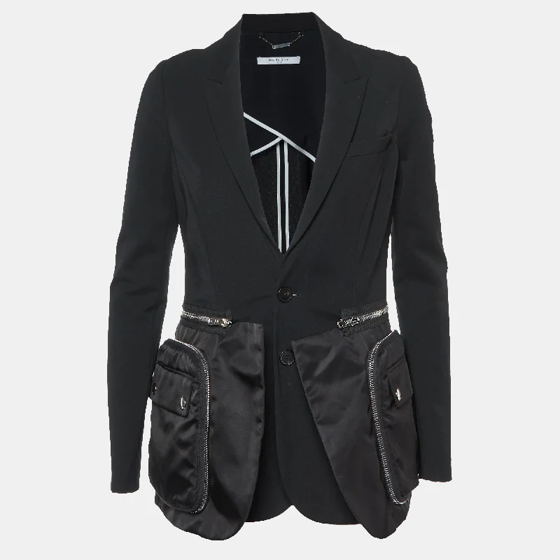 Final Sale Givenchy Black Crepe Pocket Detail Jacket
