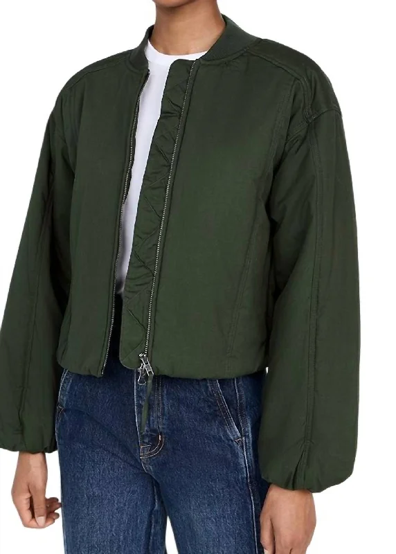 Mega Sale Esteria Bomber Jacket In Ldgrn