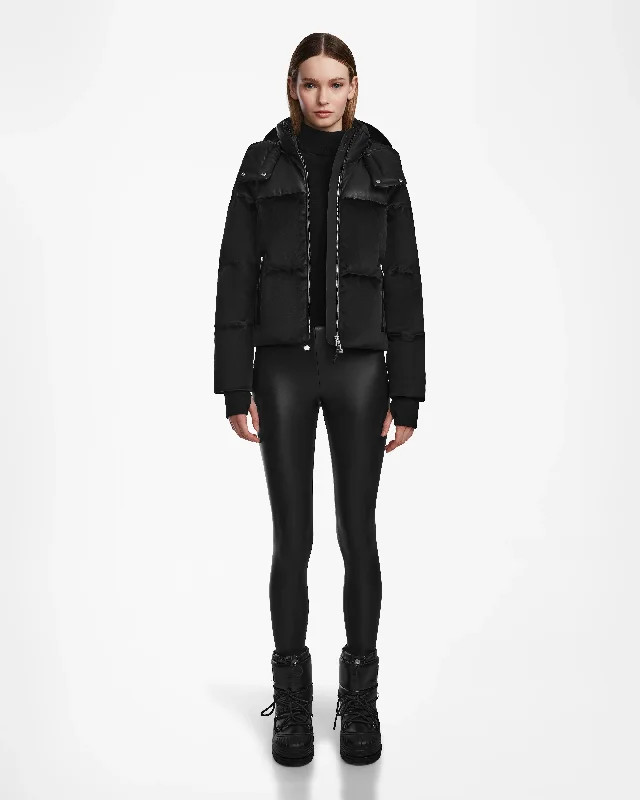 Price Drop DELILAH WOMEN'S VELVET DOWN PUFFER WITH REMOVABLE SLEEVES
