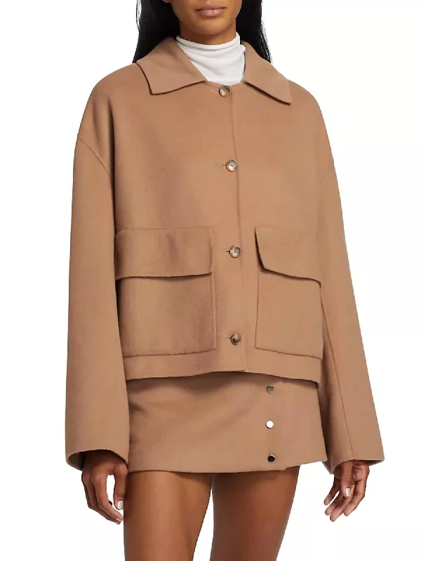 Closeout Winston Wool Jacket In Carmel