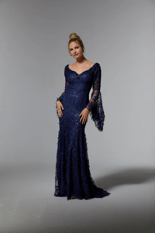Value Deals MGNY Madeline Gardner New York 72930 Mother of the Bride Long Sleeve Dress