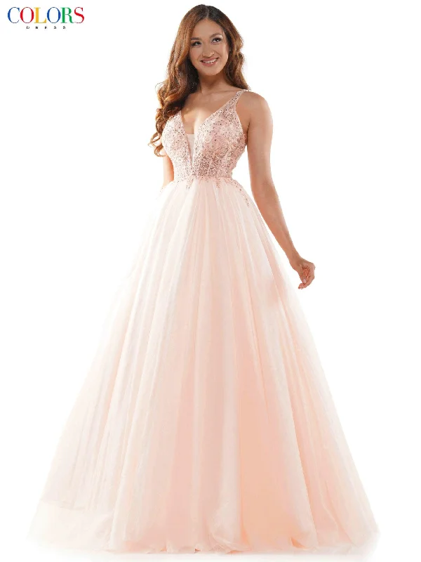 Take Advantage Colors 2619 Colors Long Sleeveless Formal Prom Dress