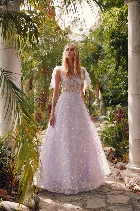 Can't Miss Juliet JT2439K Long Formal 3D Floral Glitter Prom Gown