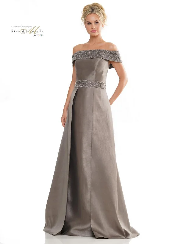 Doorbuster Deal Rina di Montella RD2979 Overskirt A Line Long Formal Gown