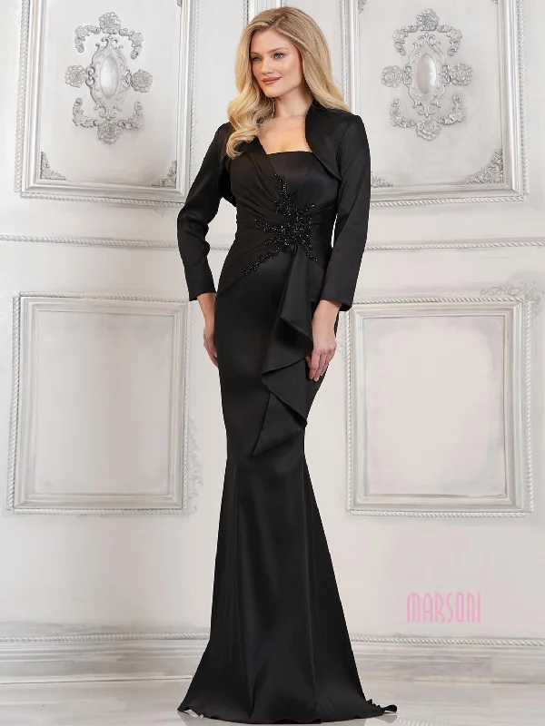 Savings Alert Marsoni MV1294 Long Beaded Formal Jacket Dress