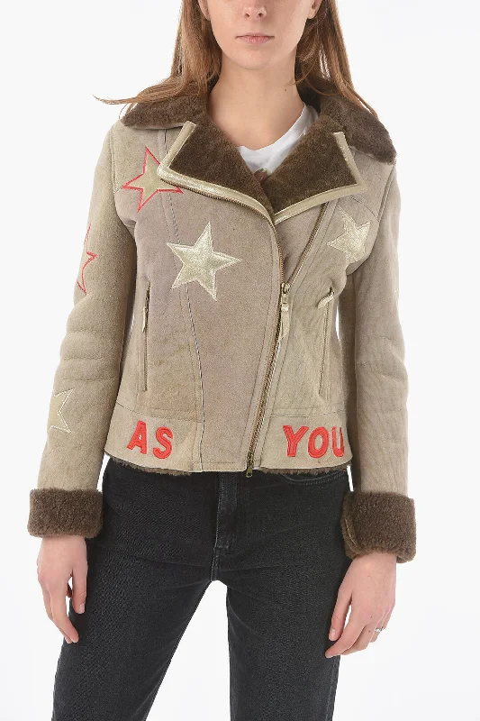 History Repeats Embroidered Shearling Jacket