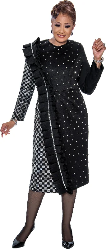 Clearance Items Divine Apparel DCC5411 Ruffle Beaded Mother of the Bride Midi Dress