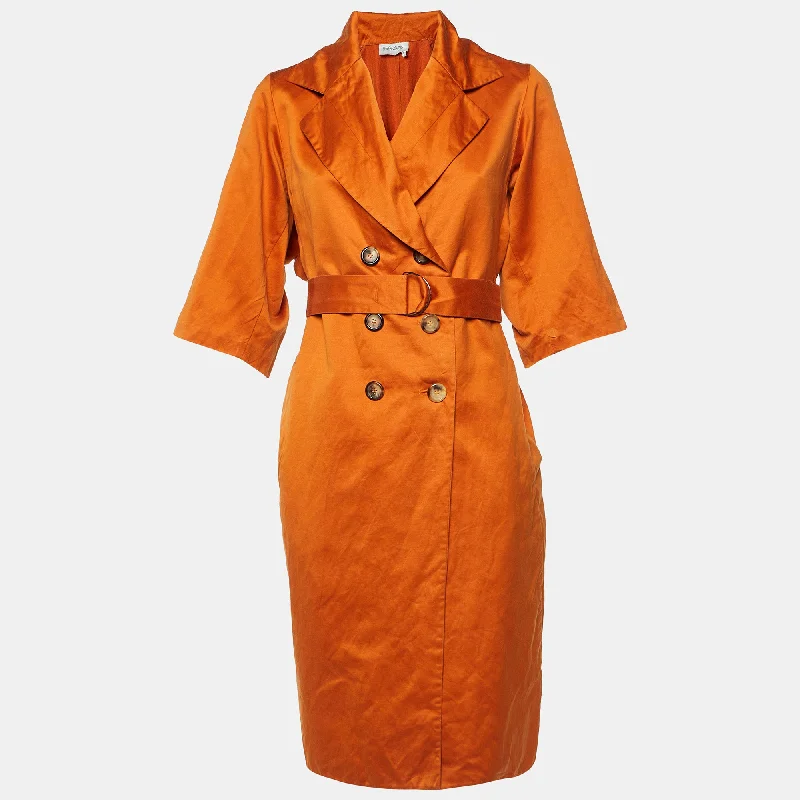 Exclusive Savings Saint Laurent Orange Cotton Blend Trench Coat