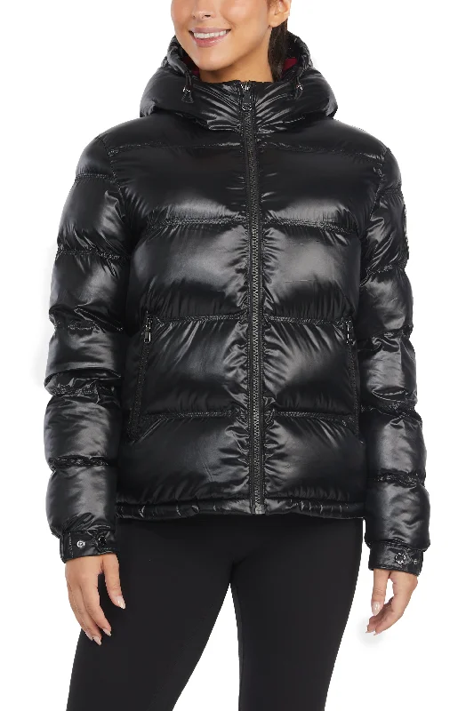 Pajar Women’s Steph Channel Quilted Short Puffer Fixed Hood