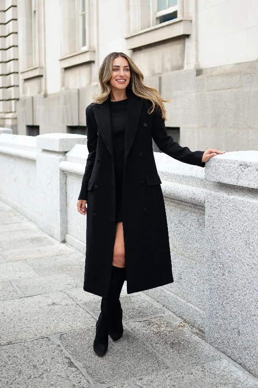 "The Jessica" - Longline Coat (Black)