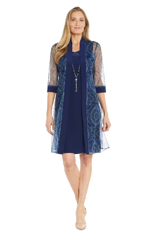Mega Sale R&M Richards 3151 Short Sequin Jacket Mother of the Bride Dress