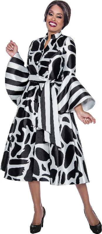 Great Deals Divine Apparel DN12341W Plus Size Long Sleeve Printed Cocktail Dress