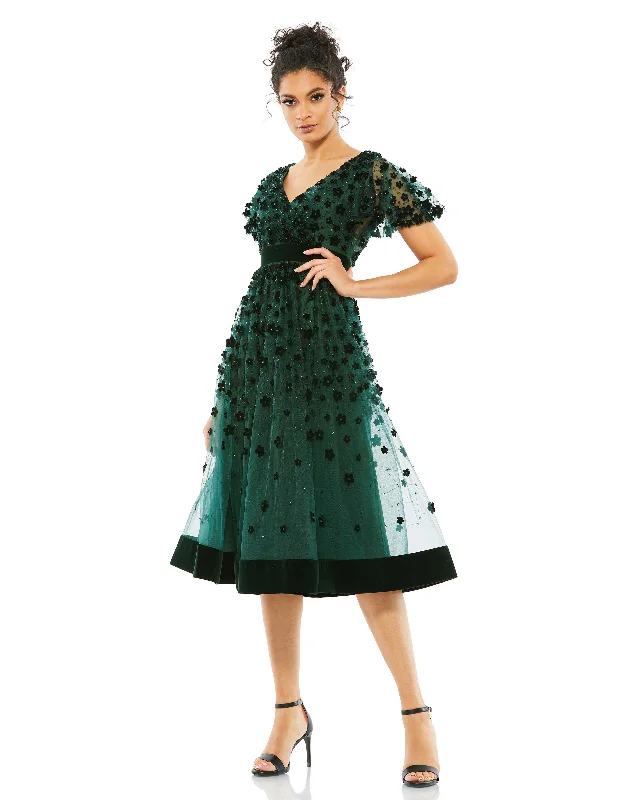 Today’s Deal Mac Duggal 68735 Short Velvet Midi Cocktail Dress