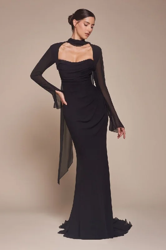 Special Buy Cinderella Divine CD357 Long Prom Formal Removable Jacket Dress