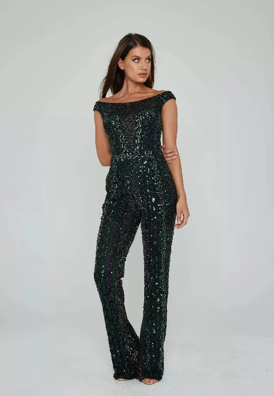 Customer Appreciation Sale Aleta 951 Long Beaded Formal Jumpsuit