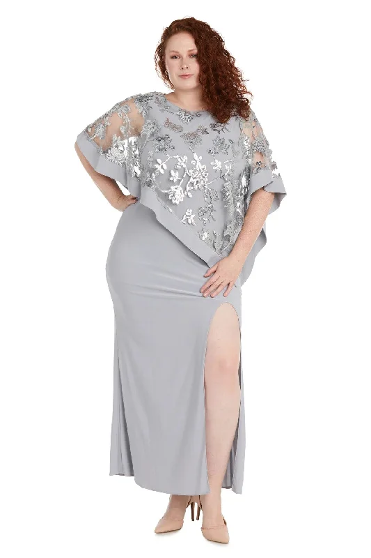 Today's Special R&M Richards 2551W Plus Size Long Formal Poncho Dress