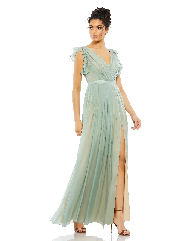 Year-End Sale Mac Duggal 26577 Long Ruffled Formal Prom Dress