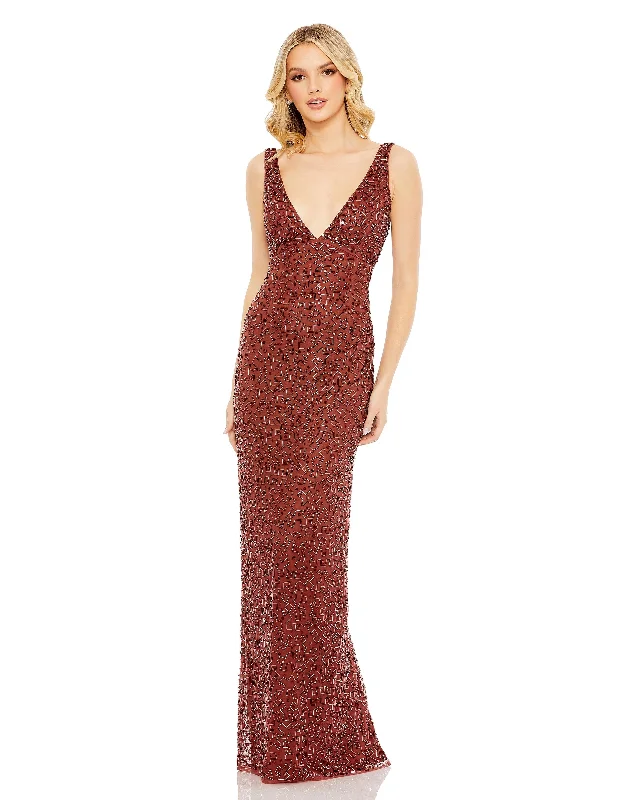 Special Savings Mac Duggal 93757 Long Formal Prom Sequin Beaded Dress