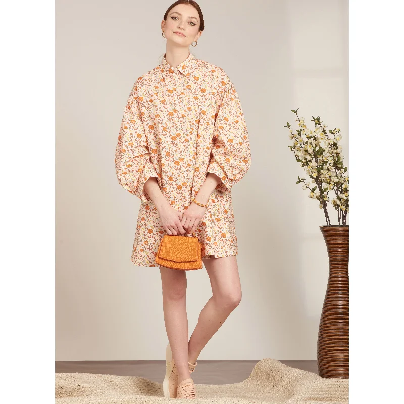 Hot Deal Simplicity sewing pattern 9641 Misses' Button Down Dress