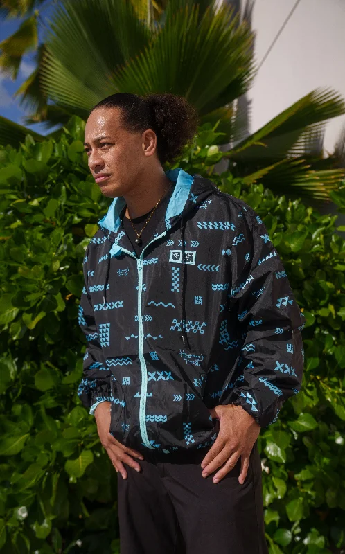 ʻANO KĀPALA BLACK & MINT WINDBREAKER