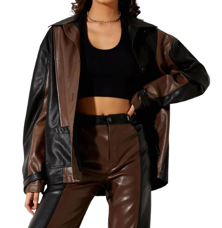 One-DAY Sale Bugi Jacket In Bitter Chocolate/black