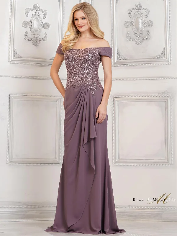 Super Bargain Rina di Montella RD3128 Fitted Long Formal Evening Gown