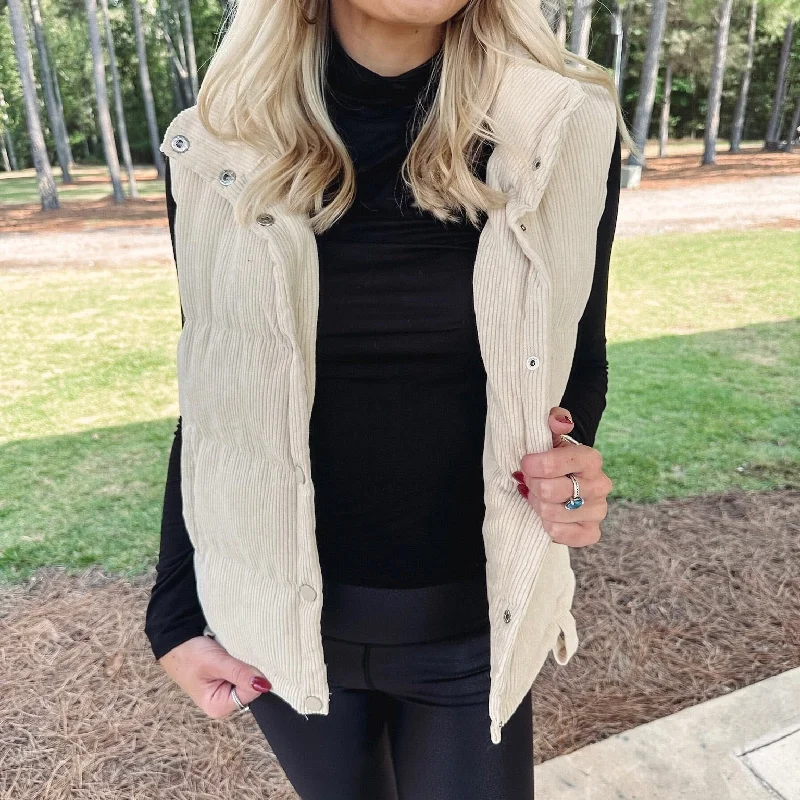 Early Access Diana Cord Puffer Vest