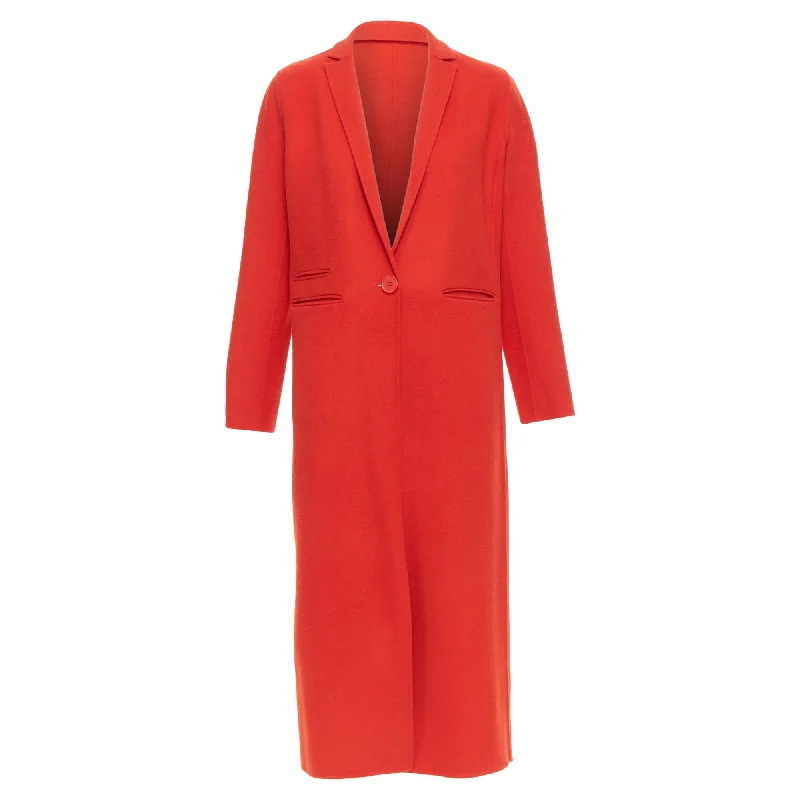 Savings Spectacular Maje Wool Blend Peak Lapel Pocketed Long Coat Jacket