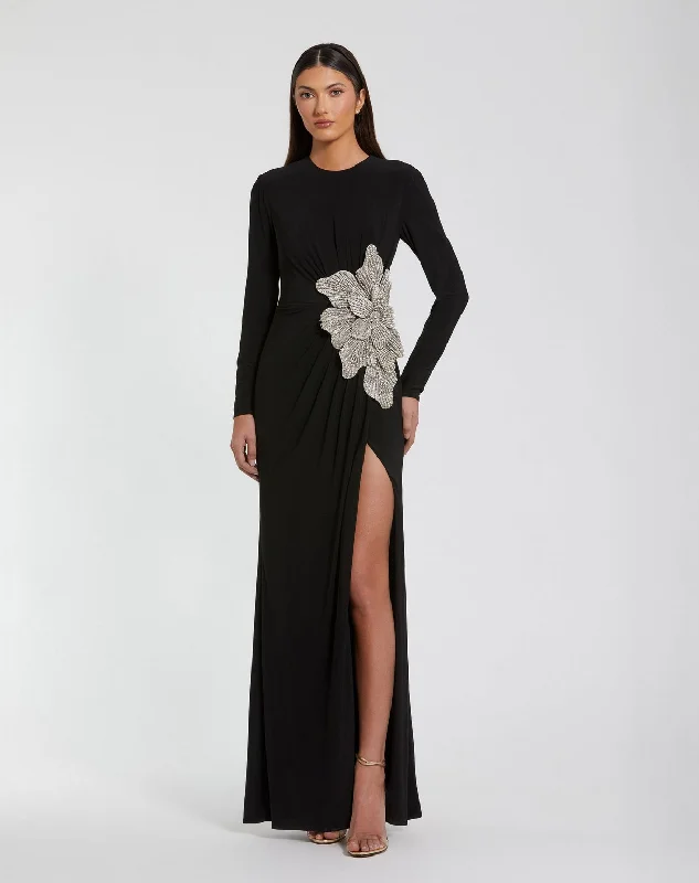Price Slash Mac Duggal 11809 Formal Prom Fitted Long Sleeve Dress