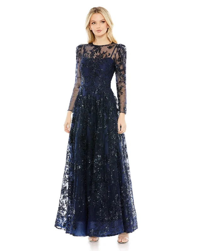 Today's Special Mac Duggal 50664 Long Sleeve A Line Formal Evening Dress
