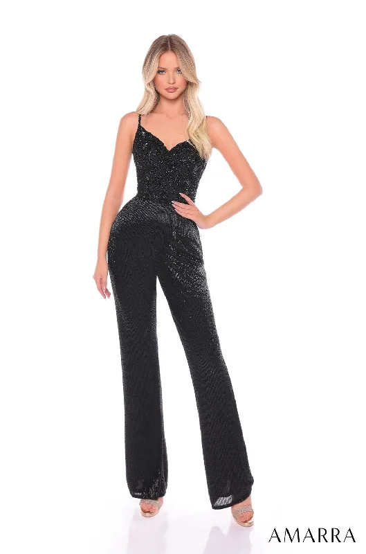 Amarra 88135 Long Formal Sequin Prom Jumpsuit