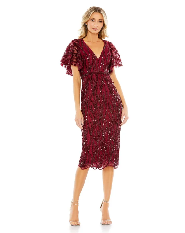 Bonus Savings Mac Duggal 68013 Short Sequins Mother of the Bride Dress