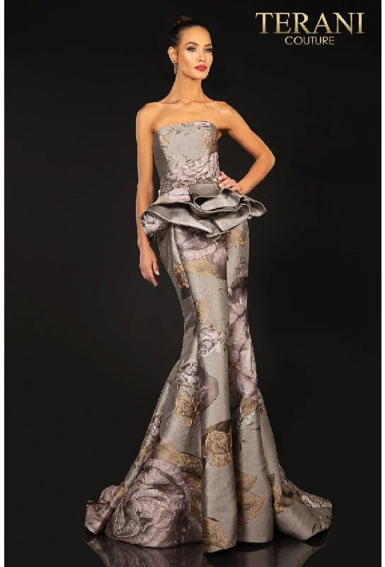 Bargain Bin Terani Couture 2011E2097 Long Formal Printed Dress