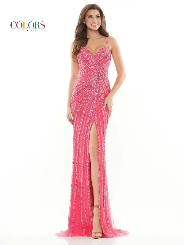 Amazing Deals Colors 2685 Colors Long Formal Beaded Mesh Prom Dress