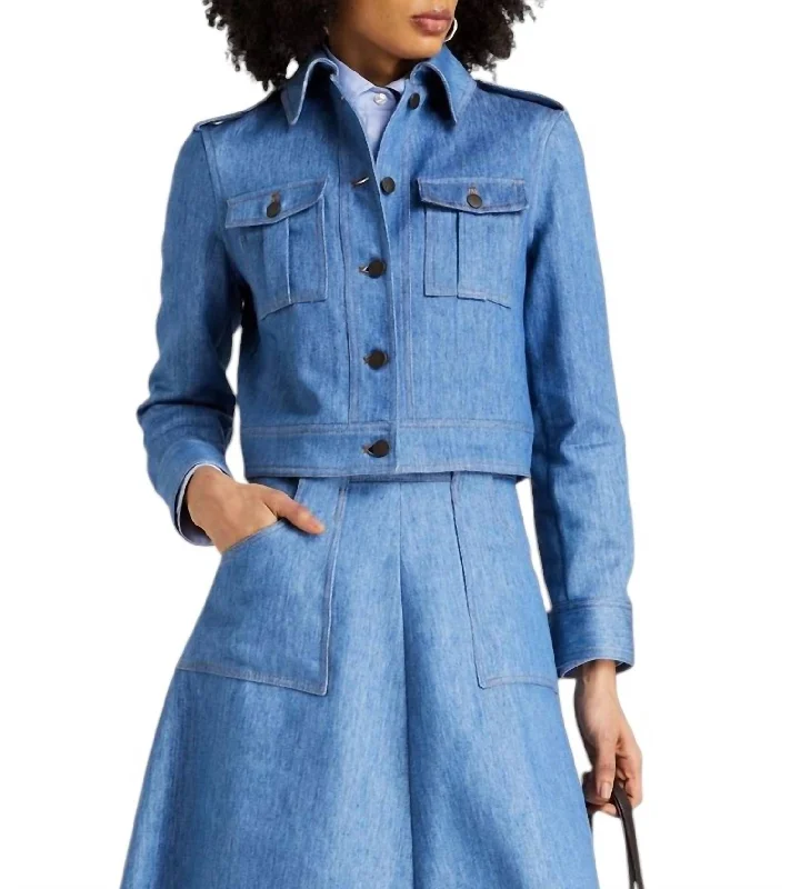 The Dianora Jacket In Blue Denim