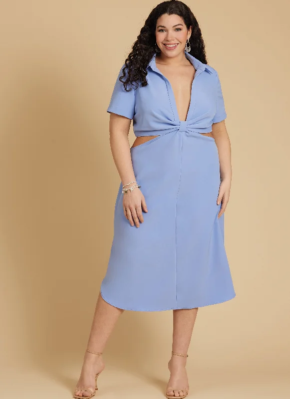 Price Reduction McCall's sewing pattern 8404 Knotted shirt dress