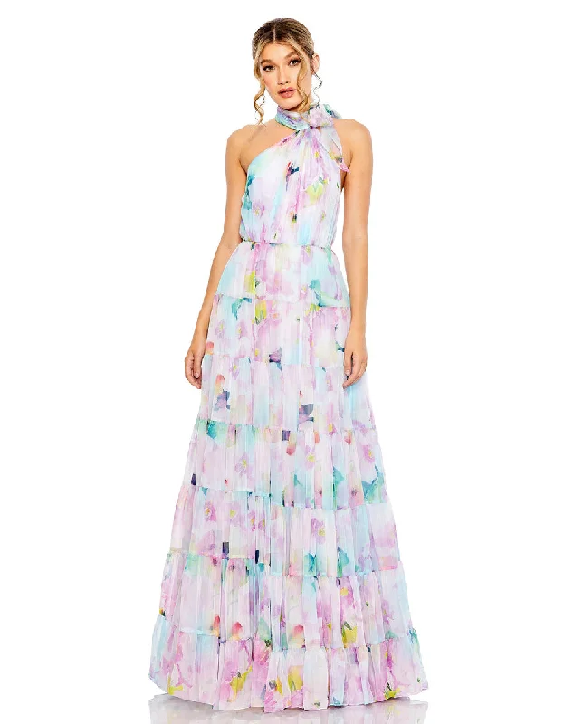 New Markdowns Mac Duggal 55881 Long Floral Print Formal Prom Dress
