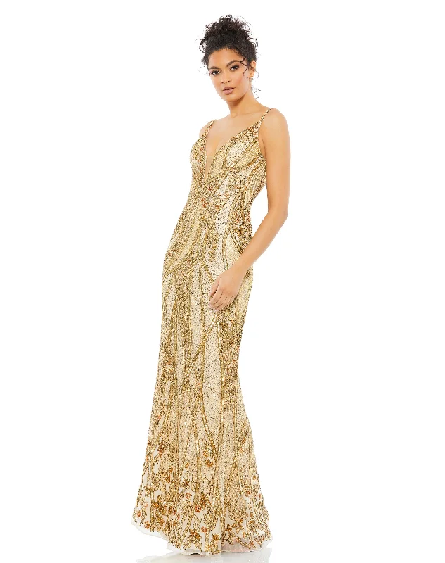 Big Savings Mac Duggal 5517 Fitted Sequin Beaded Formal Prom Long Dress
