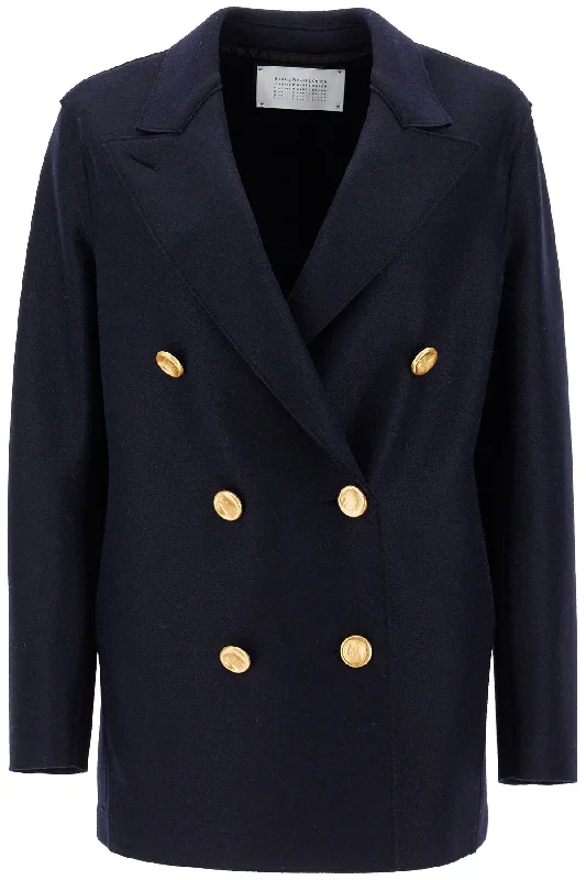 Friends and Family Sale Harris Wharf London Women's Double-Breasted Wool Pressed Caban