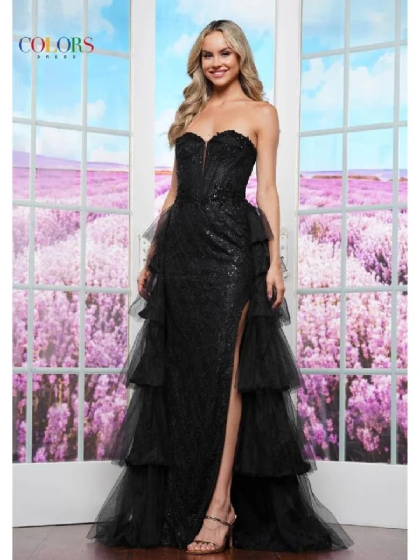 Limited Availability Colors 3565 Long Sequin Fitted Formal Evening Prom Dress
