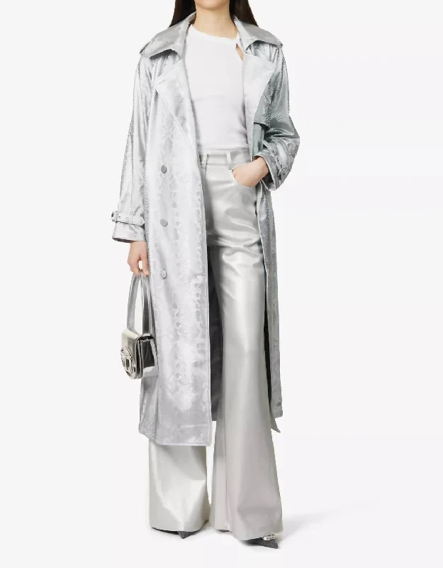 Buy Now Vivienne Trench Coat In Silver