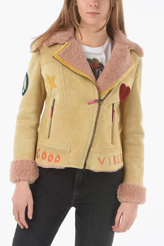 History Repeats Embroidered Shearling Jacket