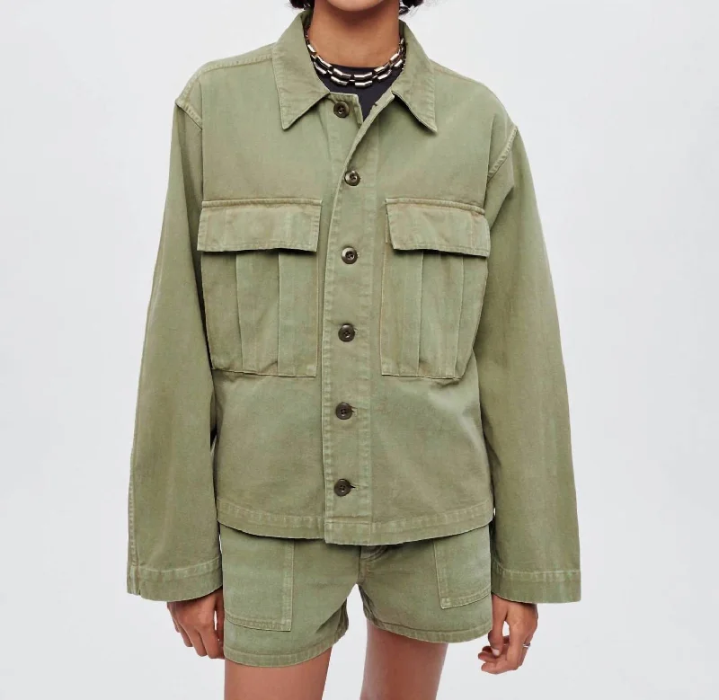 Act Fast Field Jacket In Bayleaf