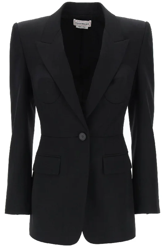 Bargain Bin Alexander Mcqueen Women's Fitted Jacket With Bustier Details