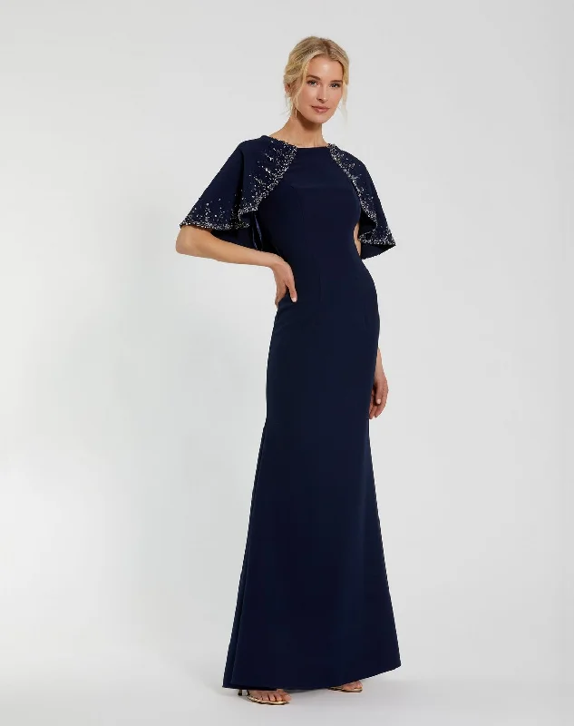 Season Finale Sale Mac Duggal 2271 Long Formal Shawl Mother of the Bride Dress