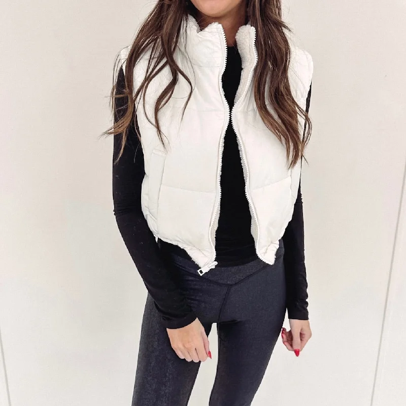 Special Buy Charlotte Puffer Vest - White