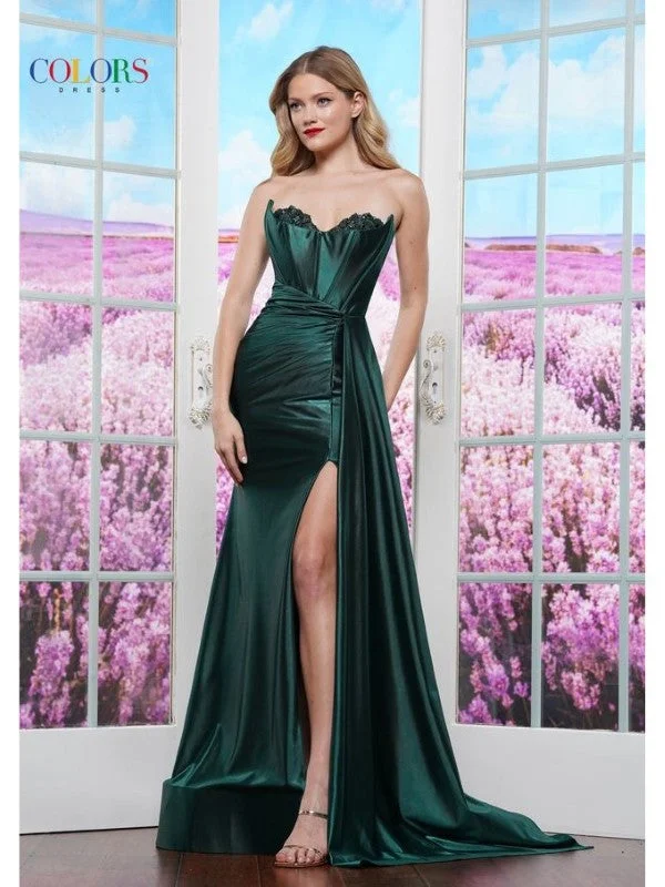 Deal of the Day Colors 3525 Fitted Formal Evening Long Prom Dress