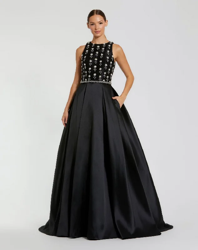 Seasonal Sale Mac Duggal 48803 Long Ball Gown Beaded Formal Prom Dress