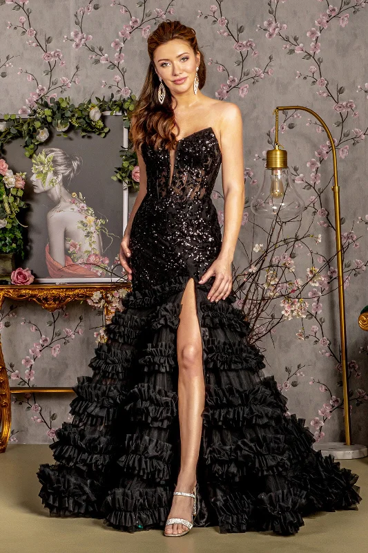 Long Formal Sequin Evening Prom Gown