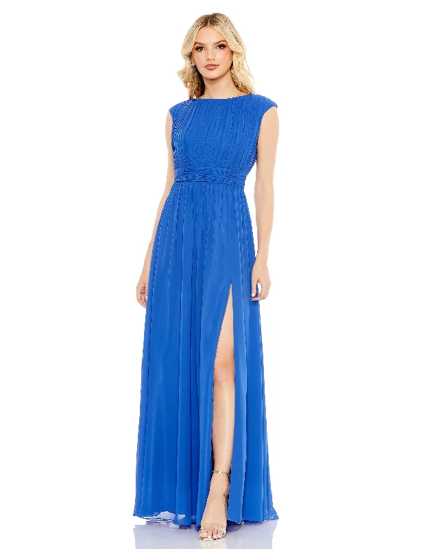 Price Cut Mac Duggal 55863 Long A Line Formal Prom Pleated Dress